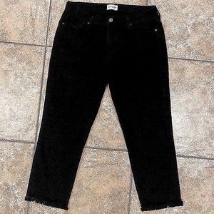Parker Smith Women’s 31 Rich Black High Rise Raw Hem Straight Leg Denim Jeans
